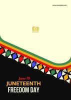 juneteenth vrijheid dag abstract vector illustratie. meetkundig poster vorm geven aan. vector achtergrond voor advertenties, sociaal media, kaart, spandoek. juni 19