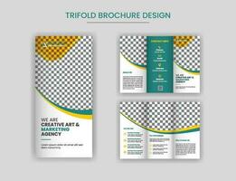 creatief zakelijke bedrijf drievoud brochure ontwerp, professioneel tri vouwen brochure ontwerp pro vector. vector