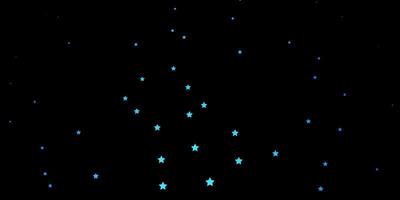 donkerblauw vectorpatroon met abstracte sterren die kleurrijke illustratie glanzen met klein en groot sterrenontwerp voor uw bedrijfsbevordering vector