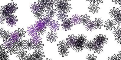 lichtroze vectorkrabbelpatroon met bloemen vector