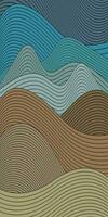 abstract lijn Golf patroon verticaal achtergrond. landelijk landschap concept vector illustratie.