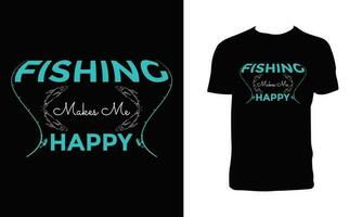 vissen typografie t-shirt ontwerp vector