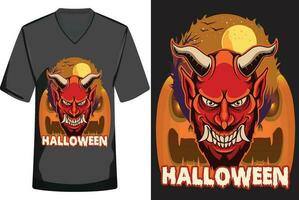 halloween illustratie t-shirt ontwerp vector