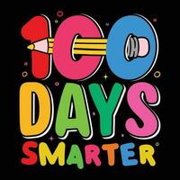 100 dagen slimmer terug naar school- vector