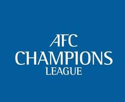 afc kampioenen liga logo naam wit symbool Amerikaans voetbal Aziatisch abstract ontwerp vector illustratie met blauw achtergrond