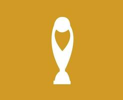 kampioenen liga trofee logo wit symbool Amerikaans voetbal Afrikaanse abstract ontwerp vector illustratie met goud achtergrond