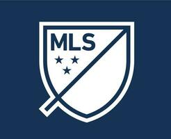 mls Verenigde Staten van Amerika Amerikaans voetbal logo wit symbool abstract ontwerp vector illustratie met blauw achtergrond