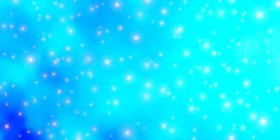 lichtblauwe vectorsjabloon met neonsterren decoratieve illustratie met sterren op abstract sjabloonthema voor mobiele telefoons vector