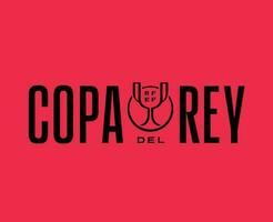 copa del rey symbool zwart logo abstract ontwerp vector illustratie met rood achtergrond