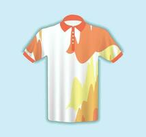 Mannen t-shirt in 3d stijl vector