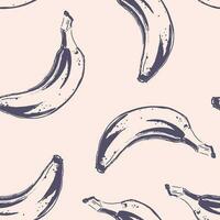 wijnoogst patroon met banaan voor decoratief ontwerp. kleding stof afdrukken. vector