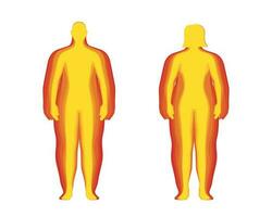 bmi classificatie meting infographic reeks concept. Mens en vrouw lichaam massa inhoudsopgave niveau. combinatie persoon figuren verschillend gewichten van te zwaar naar ondergewicht. vector eps illustratie