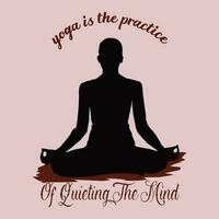 yoga is de praktijk van kalmerend de geest vector