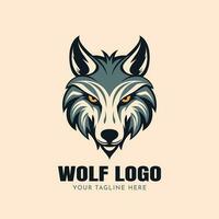 wolf illustratie logo vector sjabloon