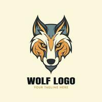 wolf illustratie logo vector sjabloon