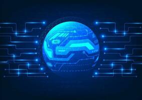 technologie cirkel achtergrond met een stroomkring bord net zo een bestanddeel vertegenwoordigt een verbinding naar slim technologie dat verzamelt gegevens processen het en zendt uit het net zo een technologie dat helpt ondernemingen toenemen vector