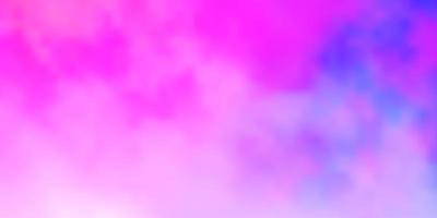 licht roze blauw vector sjabloon met lucht wolken glanzende illustratie met abstracte gradiënt wolken kleurrijke patroon voor appdesign