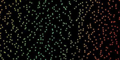 donkere veelkleurige vectortextuur met mooie sterren die kleurrijke illustratie met klein en groot sterrenthema voor celtelefoons glanzen vector