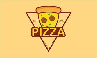 pizza cafe logo embleem voor snel voedsel restaurant vector