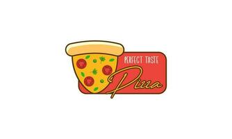 pizza cafe logo embleem voor snel voedsel restaurant vector