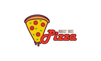 pizza cafe logo embleem voor snel voedsel restaurant vector