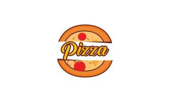 pizza cafe logo embleem voor snel voedsel restaurant vector