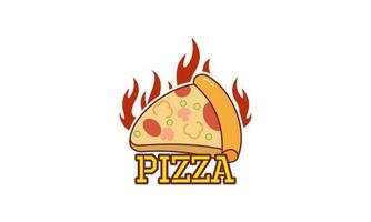 pizza cafe logo embleem voor snel voedsel restaurant vector