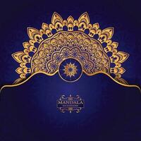 luxe mandala achtergrond met gouden arabesk patroon oosten- stijl vector