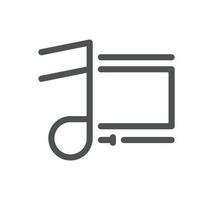 muziek- verwant icoon schets en lineair vector. vector
