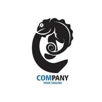 ontwerp logo brief c kameleon vector