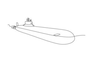 doorlopend een lijn tekening oceaan reizen vervoer concept. single lijn trek ontwerp vector grafisch illustratie.