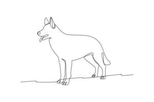 single een lijn tekening zoogdier dier concept. doorlopend lijn trek ontwerp grafisch vector illustratie.