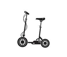 het beste hoge kwaliteit scooter clip art illustratie ontwerp. sport- cross-country tweewielig vervoer van divers soorten. zwart kleur gemotoriseerd scooter. vector vlak stijl illustratie, kant achterzijde visie.