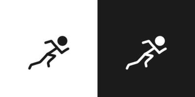 atletiek icoon pictogram vector ontwerp. stok figuur Mens atletiek atleet vector icoon teken symbool pictogram