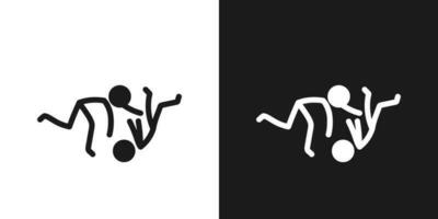 judo icoon pictogram vector ontwerp. stok figuur Mens judoka vector icoon teken symbool pictogram