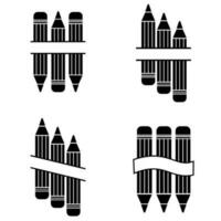 potlood icoon in modieus vlak stijl, vector potlood icoon, vector illustratie stencil