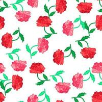 schattig retro bloem naadloos patroon. hand- getrokken bloemen eindeloos achtergrond. vector