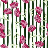 schattig retro bloem naadloos patroon. hand- getrokken bloemen eindeloos achtergrond. vector