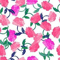 schattig retro bloem naadloos patroon. hand- getrokken bloemen eindeloos achtergrond. vector