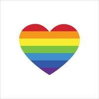 vector icoon van regenboog hart, lgbt gemeenschap teken. lgtbi hart ontwerp