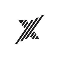 brief X uniek modern vlak lijn kunst creatief monogram minimaal logo. X logo. X gaming logo vector
