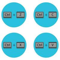 combinatie van toetsenbord toetsen vector