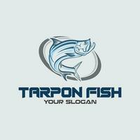 vector logo jumping tarpon visvangst