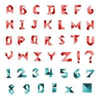 tangram puzzel spel voor kinderen. reeks met Engels alfabet. geïsoleerd brieven Aan wit achtergrond. tangram lettertype. vector illustratie