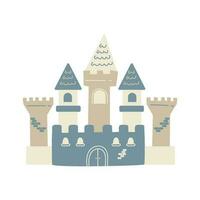 middeleeuws koninkrijk kastelen met fort torens vector