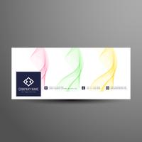 Sjabloon voor abstract wavy facebook tijdlijnbanner vector