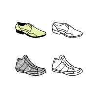 icoon reeks van schoen Mens ontwerp sjabloon, element grafisch illustratie ontwerp logo, logo voor uw bedrijf en enz. vector