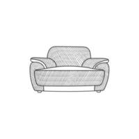 sofa icoon vector ontwerp sjabloon, bank, bank, meubilair icoon. vector illustratie.