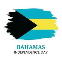 Bahamas onafhankelijkheid dag, juli 10e vector grafisch met nationaal vlag Aan grunge structuur vector illustratie