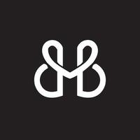 bb of b brief eerste logo ontwerp, vector sjabloon